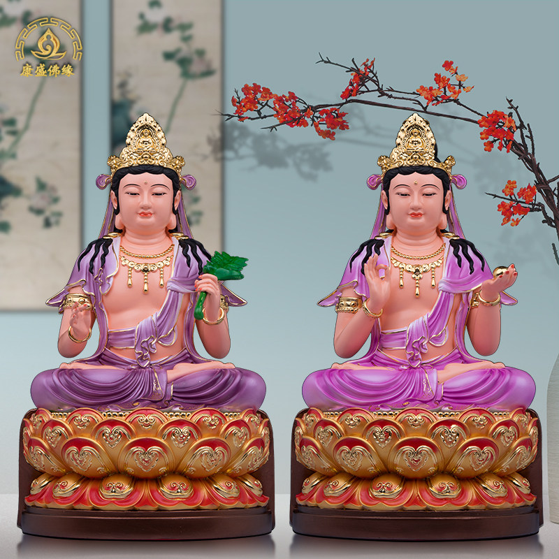 药王菩萨药上菩萨树脂佛像观音无尽意宝檀华守护神像桌面供奉家用