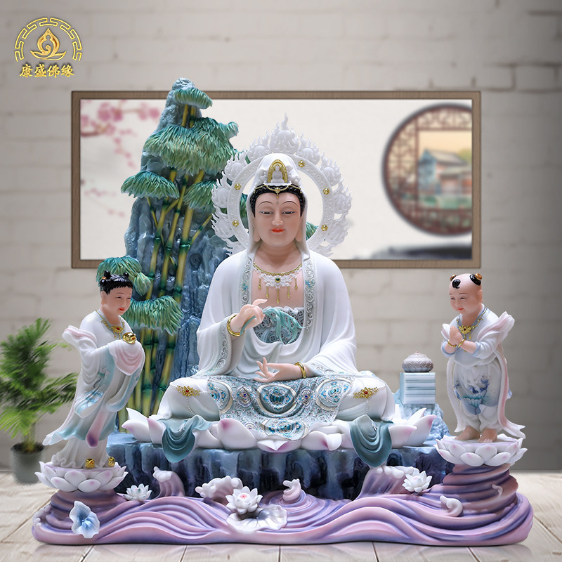 南海紫竹林观音神像汉白玉