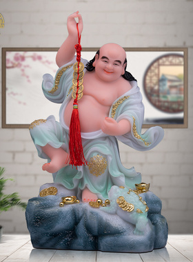 海蟾子财神像刘海戏金蟾汉白玉石