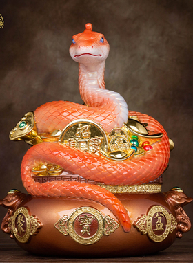 汉白玉摆件新中式门厅彩绘