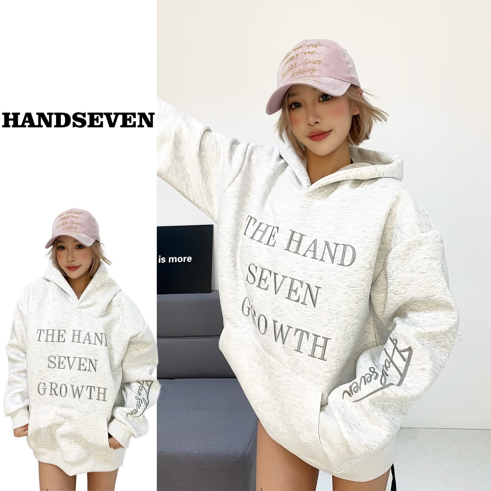 HANDSEVEN常规宽松美式字母刺绣