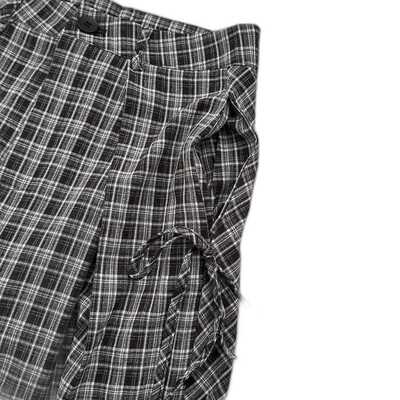 美式复古经典格纹长裤女春夏慵懒宽松休闲阔腿拖地裤子