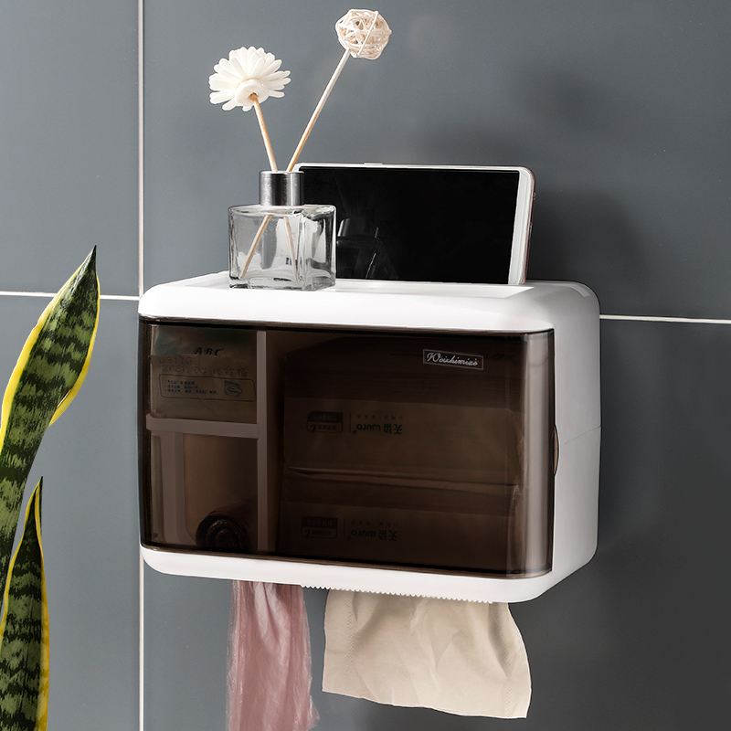 卫生间纸巾盒多功能抽纸盒厕所