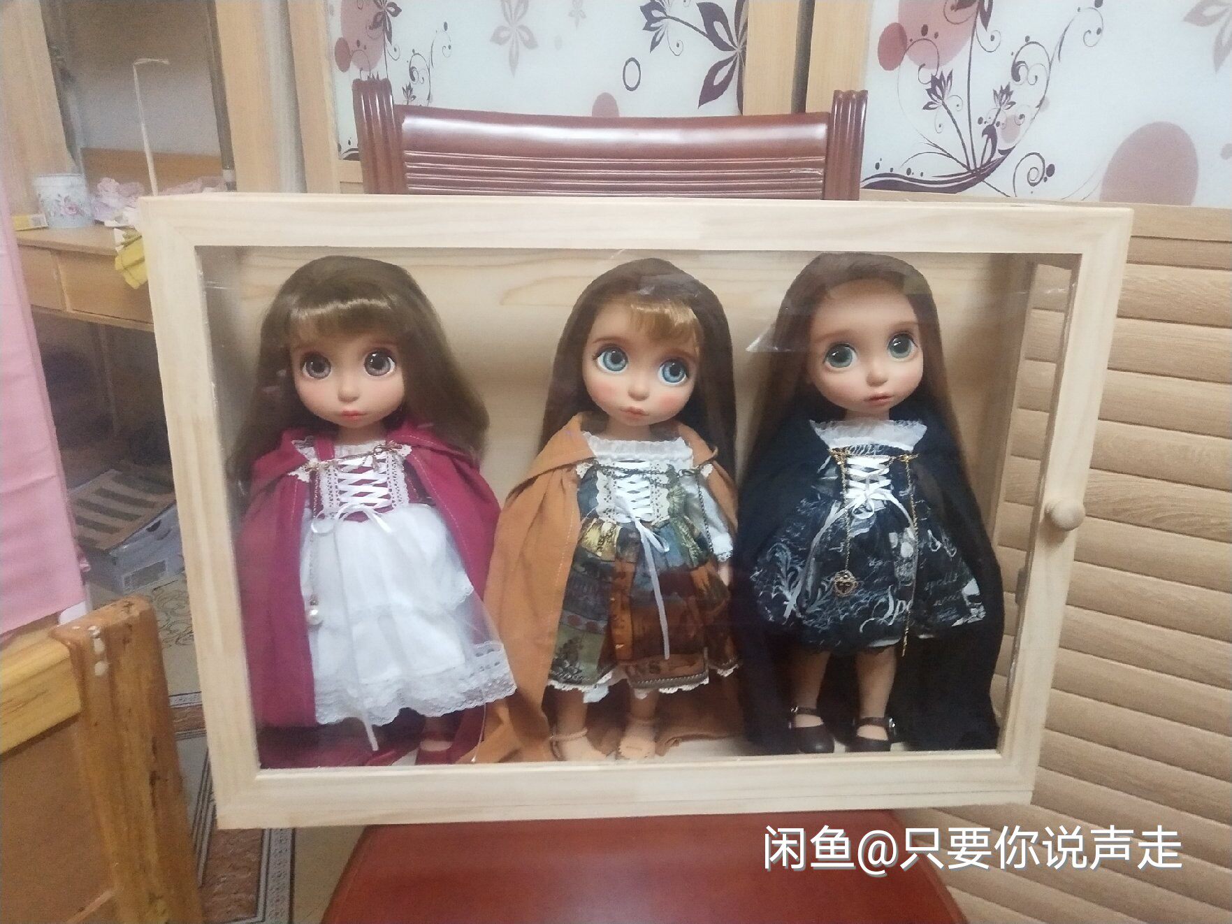 迪士尼沙龙娃娃收纳盒  实木盒 bjd收纳盒尺寸62 15 45