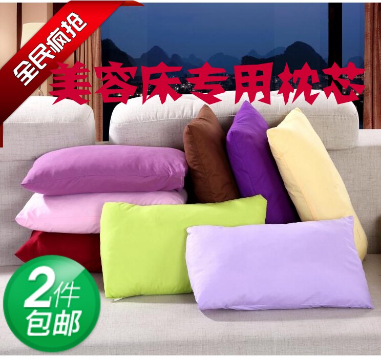 单品秒杀美容院专用全棉美容小方枕 30*50枕套柔软美容小枕芯包邮