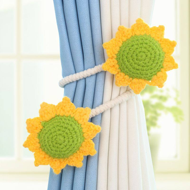 简约现代窗帘捆绑带轻奢花朵窗帘扣向日葵纱帘装饰配件束带收纳绳,居家布艺,窗帘绑带,淘宝优惠券,粉丝福利购,淘宝优惠卷