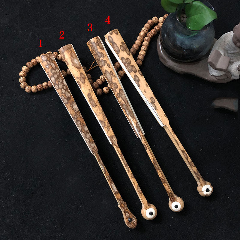 斑竹7寸18方老梅鹿精品斑扇骨和尚头老年人扇子女生古风夏天便携