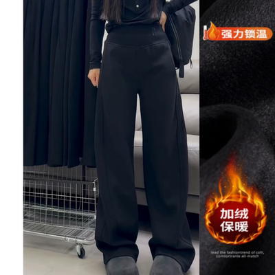 黑色百搭弯刀休闲卫裤