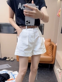 裤 女裤 子2025新款 夏季 夏天超火 外穿白色短裤 宽松休闲阔腿裤 薄款