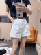 裤 女裤 子2025新款 夏季 夏天超火 外穿白色短裤 宽松休闲阔腿裤 薄款