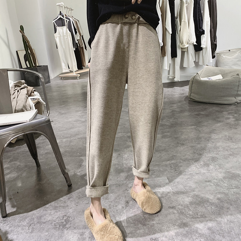 欧货胖mm休闲毛呢裤大码显瘦女哈伦老爹裤2023秋冬季新款萝卜裤子,女装/女士精品,大码连衣裙,淘宝优惠券,粉丝福利购,淘宝优惠卷