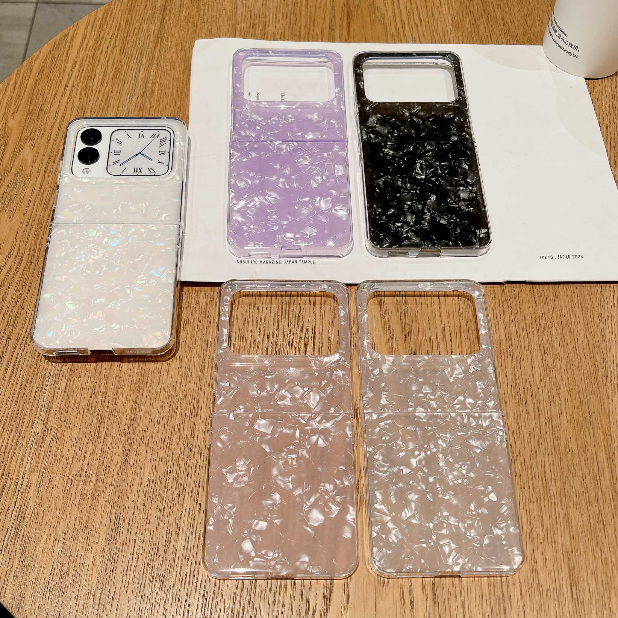 贝壳纹适用华为novaFlip手机壳