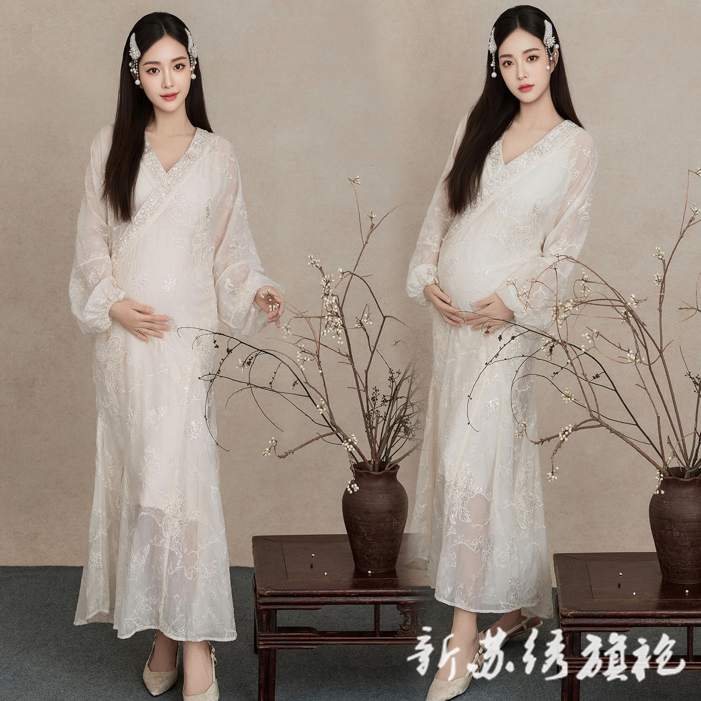 依媚坊国风禅意孕妇写真服