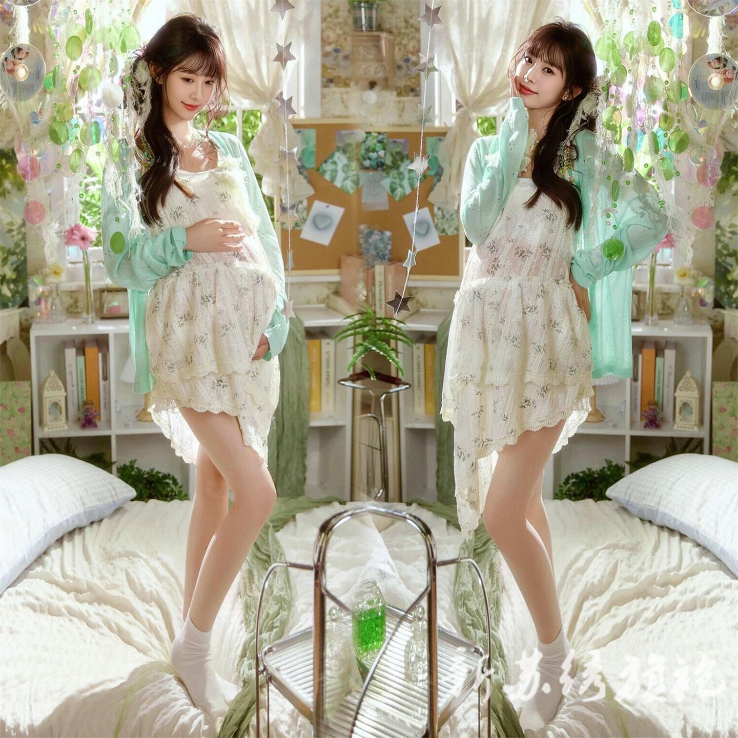 依媚坊韩系碎花孕妇写真服