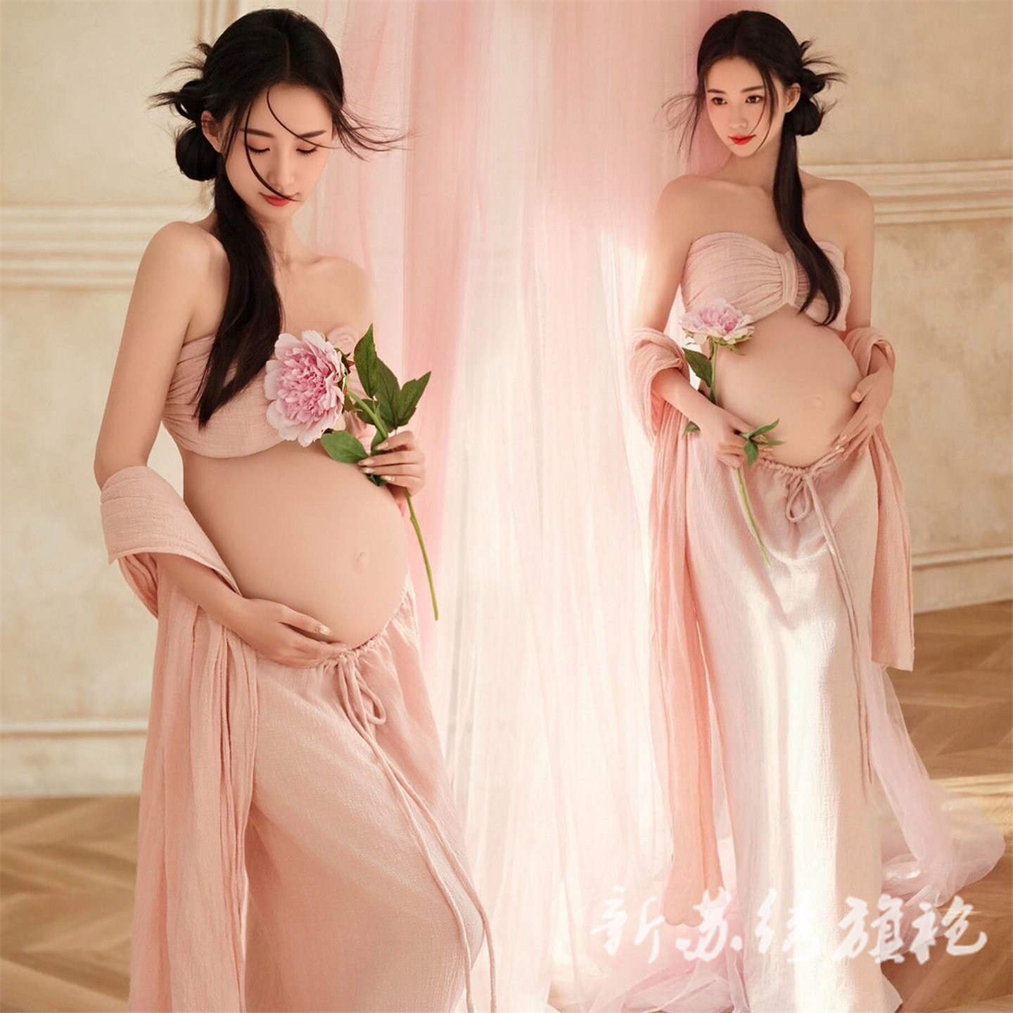 依媚坊中式复古甜美孕妇写真服