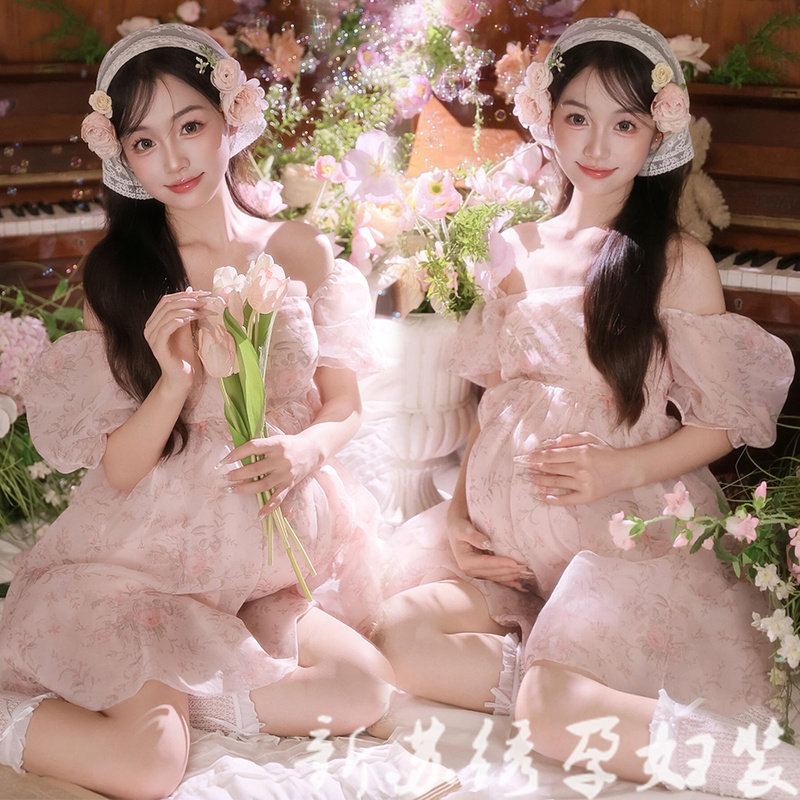 孕妇写真法式复古少女连衣裙服装