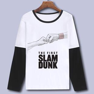 新款灌篮高手长袖T恤樱木花道流川枫动漫周边湘北队男女运动秋冬t