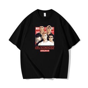 灌篮高手t恤短袖五分袖休闲宽松青少年篮球上衣圆领潮流纯棉夏季