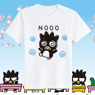 三丽鸥酷企鹅BADBADTZ-MARU宽松联名t恤男女学生短袖圆领半袖上衣