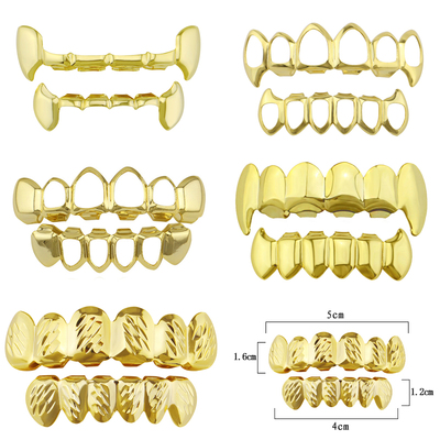 hiphop金牙套 金牙齿 嘻哈牙套 镀金 grillz大金牙嘻哈饰品镀金