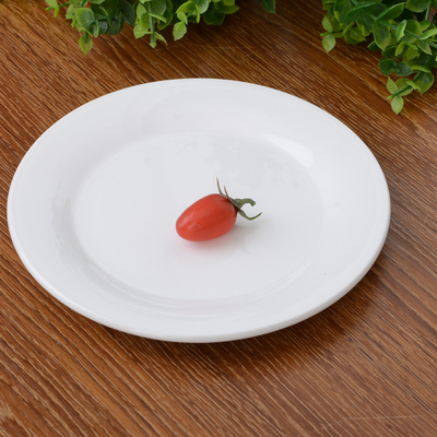 纯白陶瓷西餐盘牛排圆盘平盘子