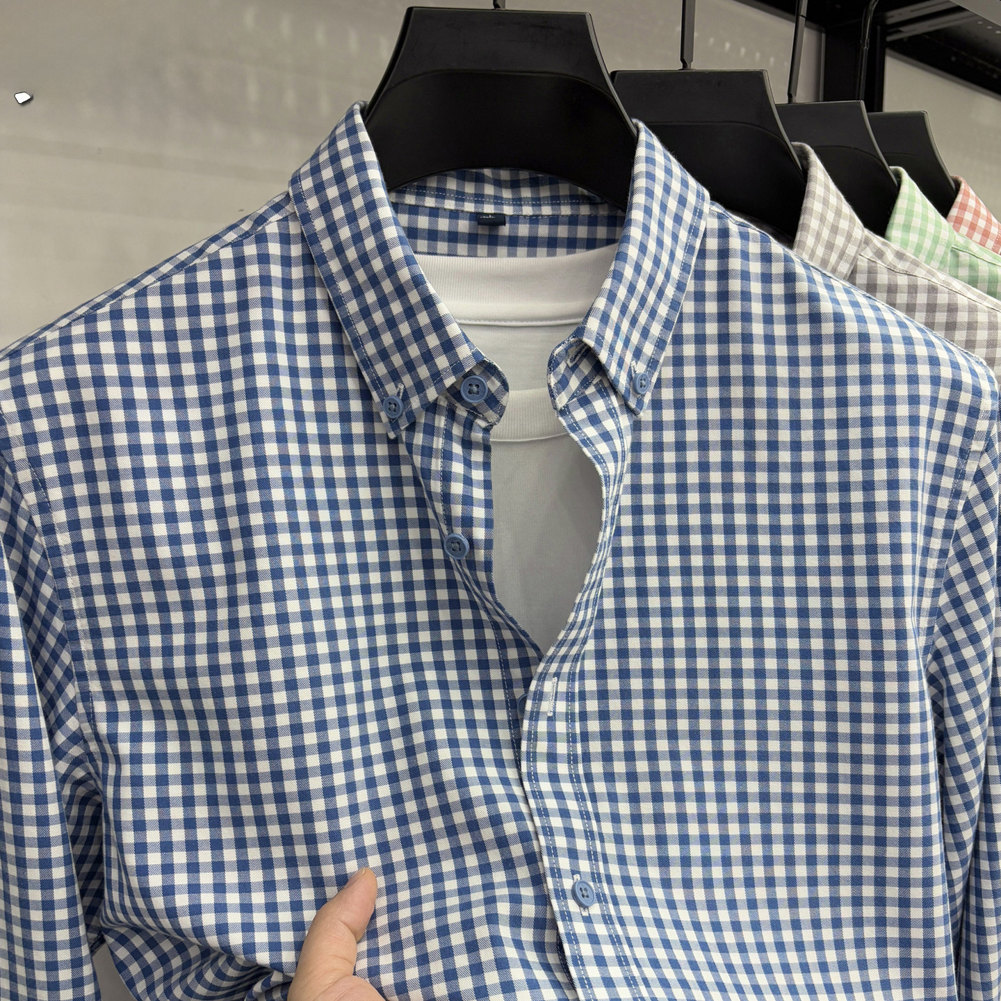 高端男士长袖衬衫丝光棉格子衬衣商务休闲男装寸衫潮流百搭上衣潮,男装,衬衫,淘宝优惠券,粉丝福利购,淘宝优惠卷