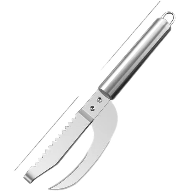 不锈钢刮鱼鳞神器双锯齿多功能厨房专用去鱼鳞网眼袋杀鱼刨鱼刀