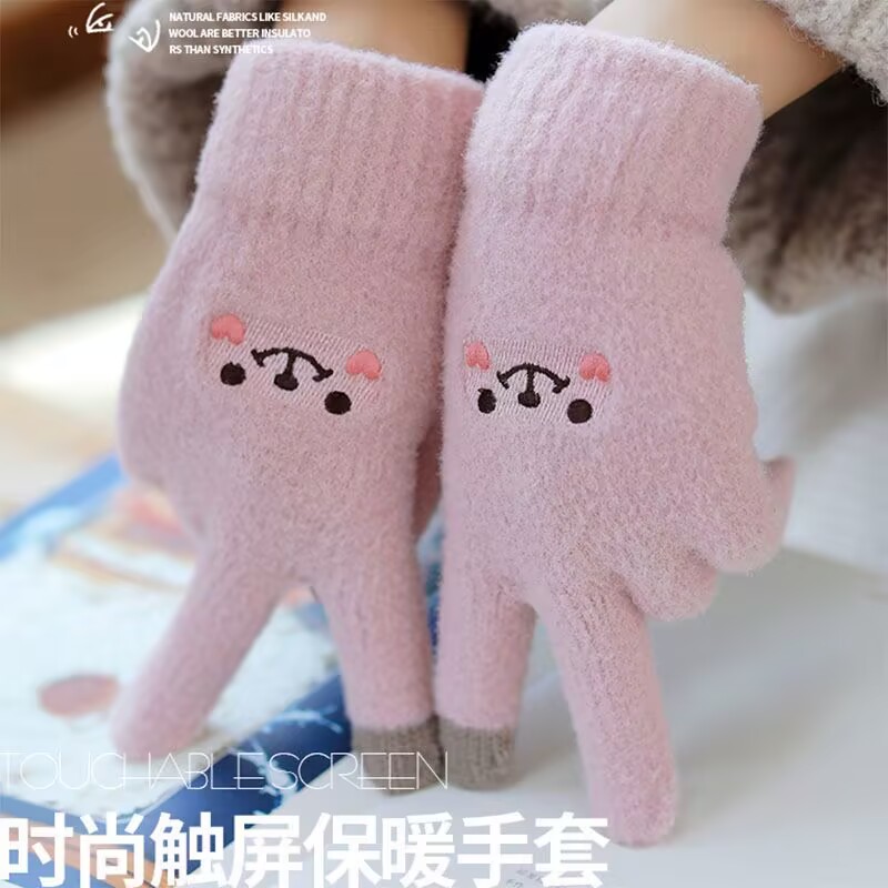 手套冬天女保暖日系萌可爱韩版学保暖手套