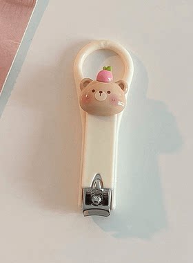 可爱卡通指甲剪指甲刀便携式不锈钢家用小号儿童平口指甲钳单个装