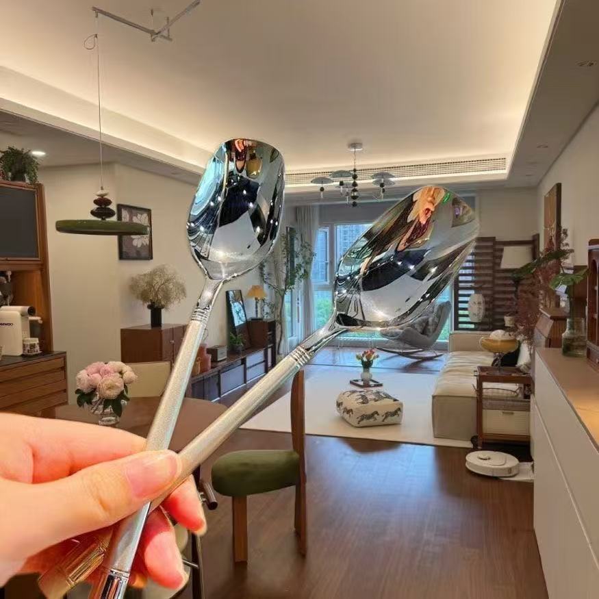 不锈钢304勺子网红高颜值水果西瓜勺灯笼勺韩式创意喝汤吃饭勺