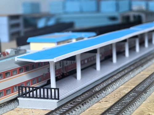 栗致模玩 N比例1：160 中式月台，雨棚矮站台，看清楚比例再下单