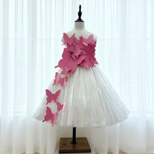 亲子走秀服装手工环保衣服