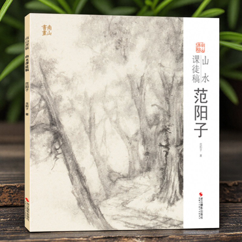 范阳子山水课徒稿 中国美术学院名家教学示范作品集 传统中国画水墨山水树石画法入门临摹教程国画册页绘画技法解析教材 南山课稿