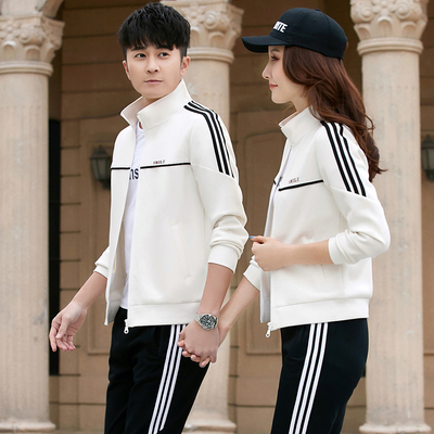 品牌情侣装男女运动服休闲三件套