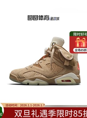 Air Jordan 6 Travis AJ6 TS 联名 卡其棕 休闲篮球鞋 DH0690-200