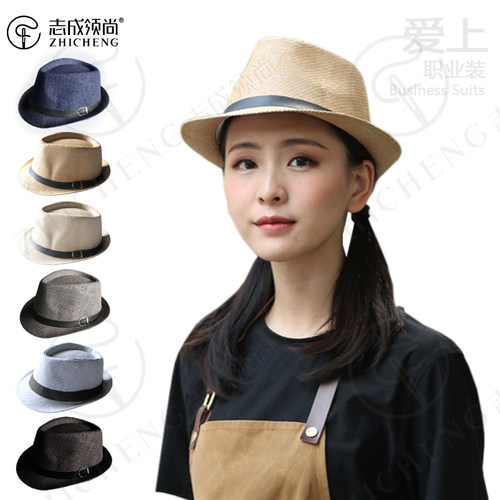 风时尚风防晒烘焙服务员遮阳草帽