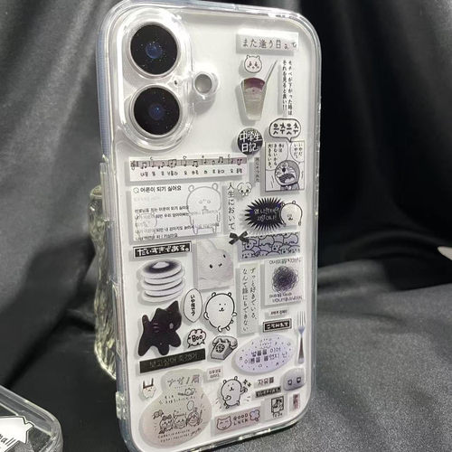 日系美食自潮熊适用17苹果16ProMax手机壳iPhone12全包14可爱13Pro软15防摔11保护套se透明Xr情侣8卡通5s