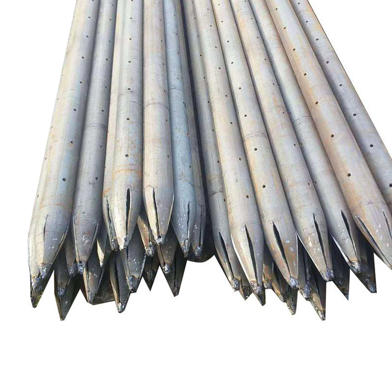 48铁管钢管超前小导管 边坡支护加固钢管108钢花管打孔注浆管厂家