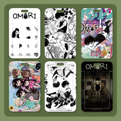 OMORI恐怖游戏周边卡套校园卡饭卡地铁门禁公交卡滑盖证件套厂牌