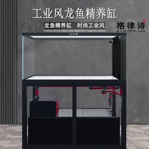 格律诗底滤缸工业风精养缸落地式龙缸吉罗蝴蝶鲤精养缸鳜鱼虎鱼猛