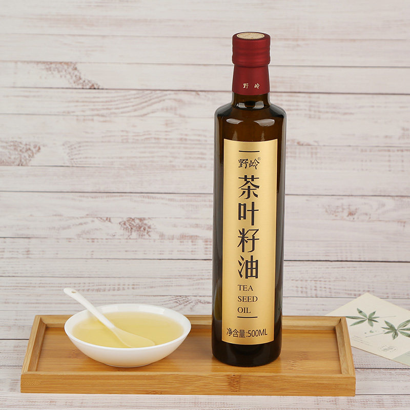 野岭茶叶籽油500ml低温物理压榨茶叶籽油热炒高温烹饪食用植物油
