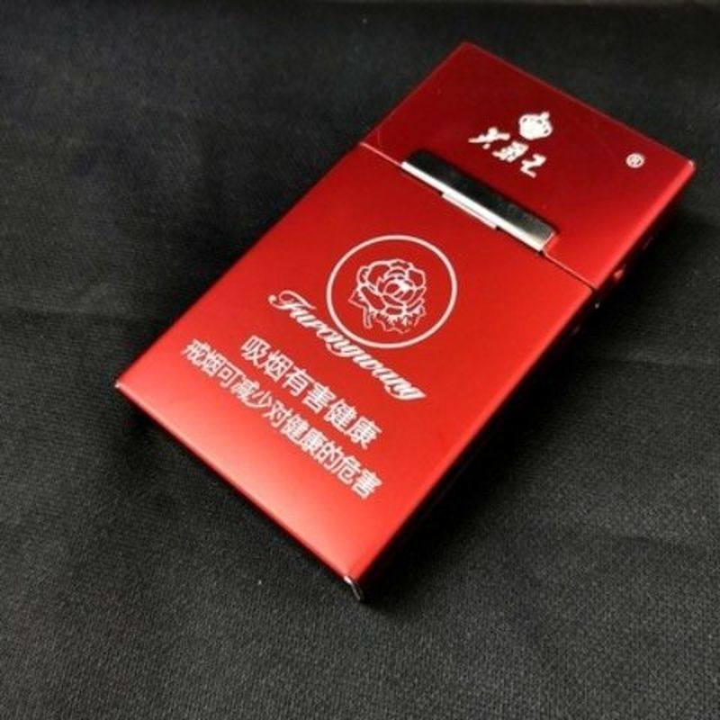 女士细烟烟盒铝合金20支装细长款细支加长金属香烟盒子时尚保护盒