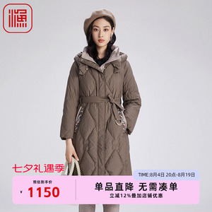 渔2024新款中长款加厚羽绒服