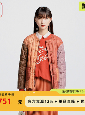 渔牌女装女士羽绒服冬季新款简约复古盘扣鸭绒短外套FGGD5077