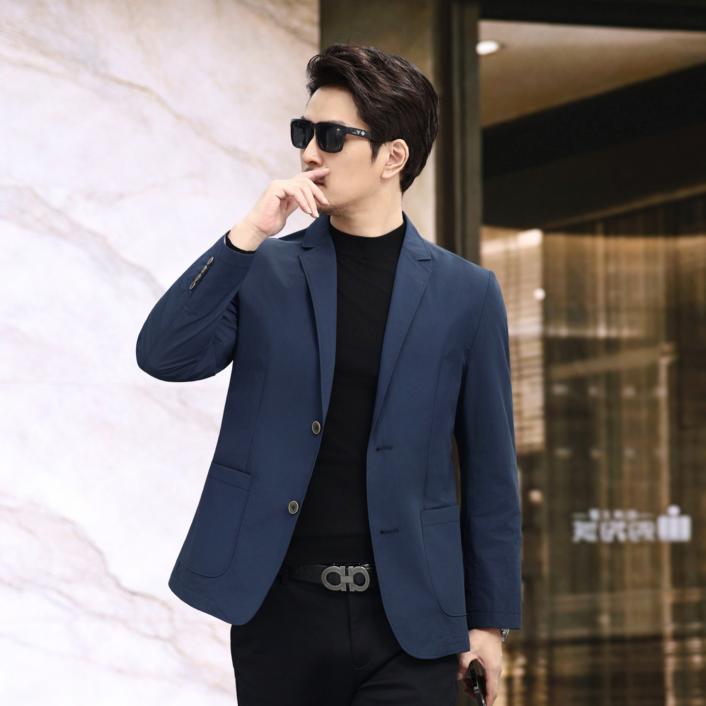 秋季高端商务休闲时尚西服外套男
