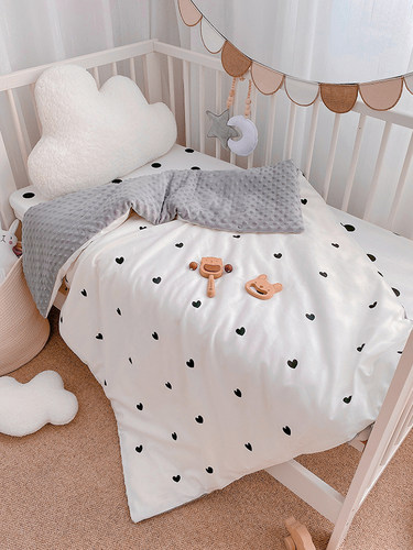 婴儿被子纯棉春秋冬季可拆洗棉被