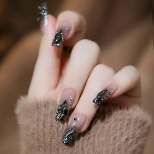 暗黑精灵爆闪水光碎钻御姐穿戴甲