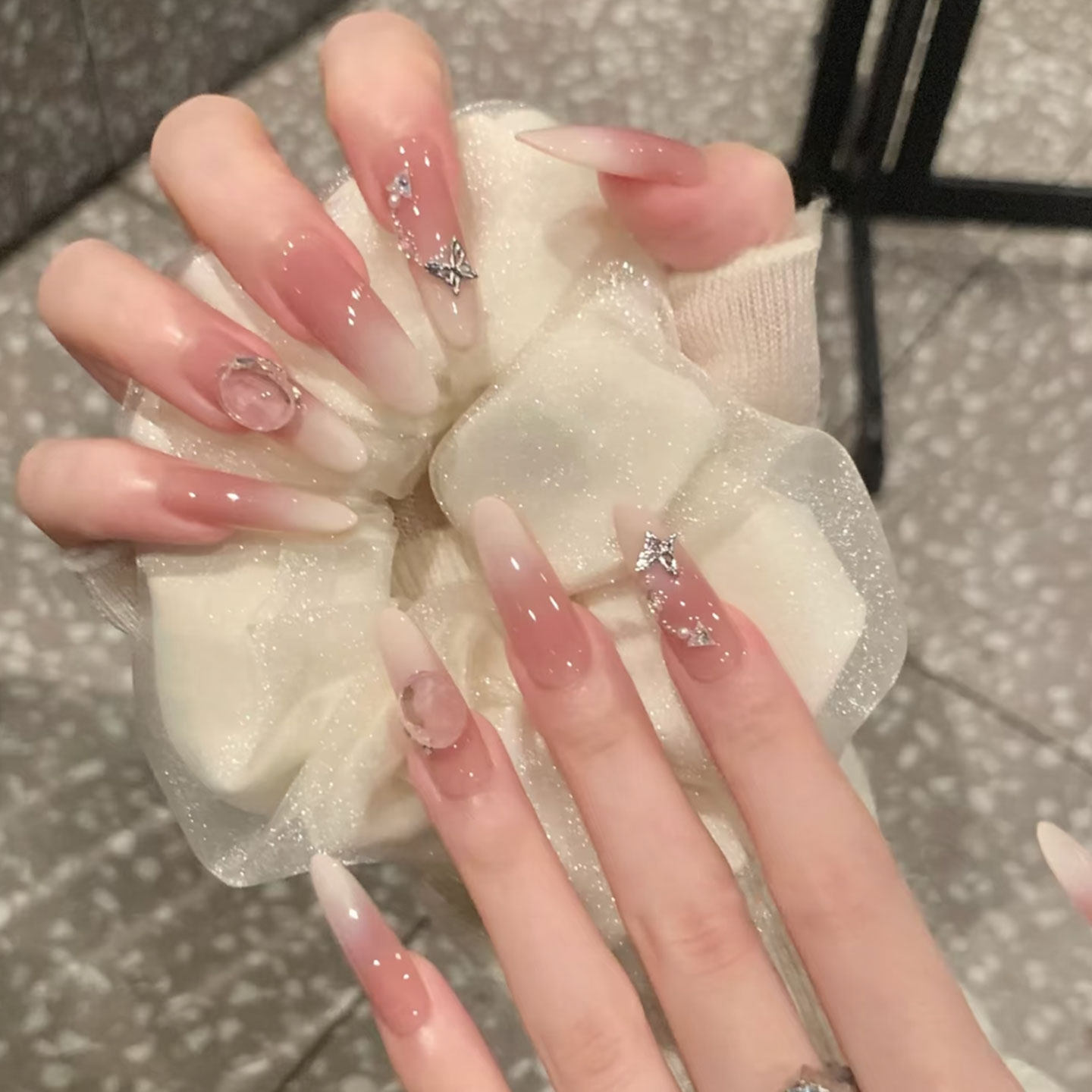 【葡萄奶冻】气质温柔富家千金冰透渐变水蜜桃法式美甲手工穿戴甲,彩妆/香水/美妆工具,穿戴甲/甲片,淘宝优惠券,粉丝福利购,淘宝优惠卷