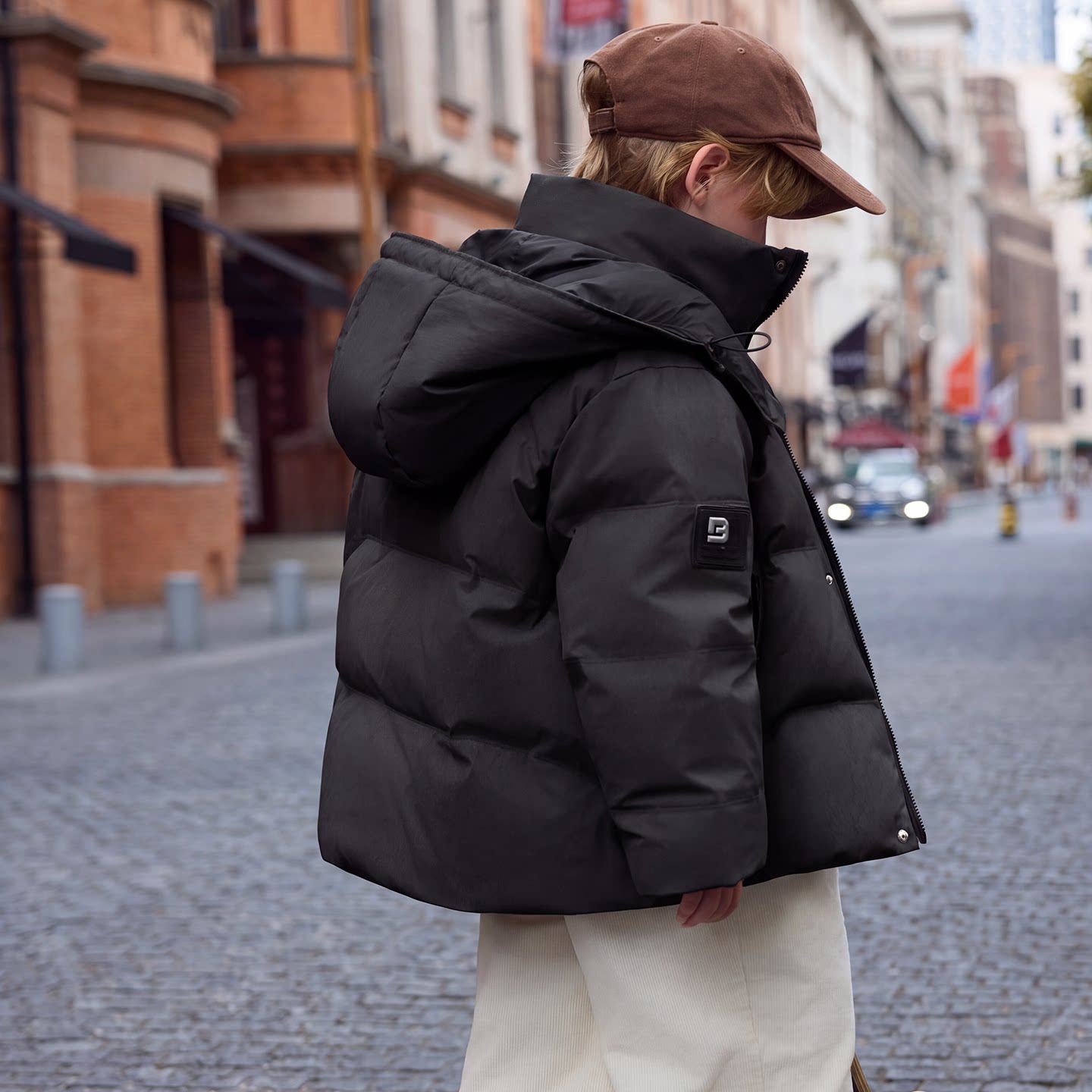 儿童羽绒服男中大童2026秋冬新款工装风短款外套男孩加厚防风上衣