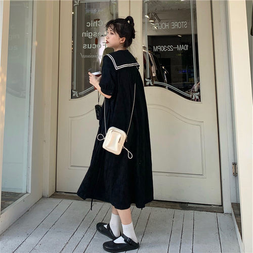 夏季新款宽松学院风不良jk长裙女